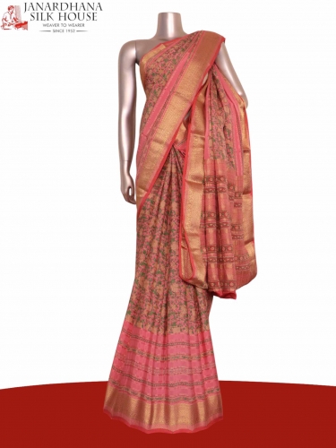 Floral Pure Crepe Silk Saree